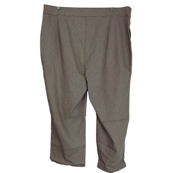 Rafaella Stretch Capri Pants Womens Size 18 Black White Elastic Waist High Waist - Picture 3 of 7